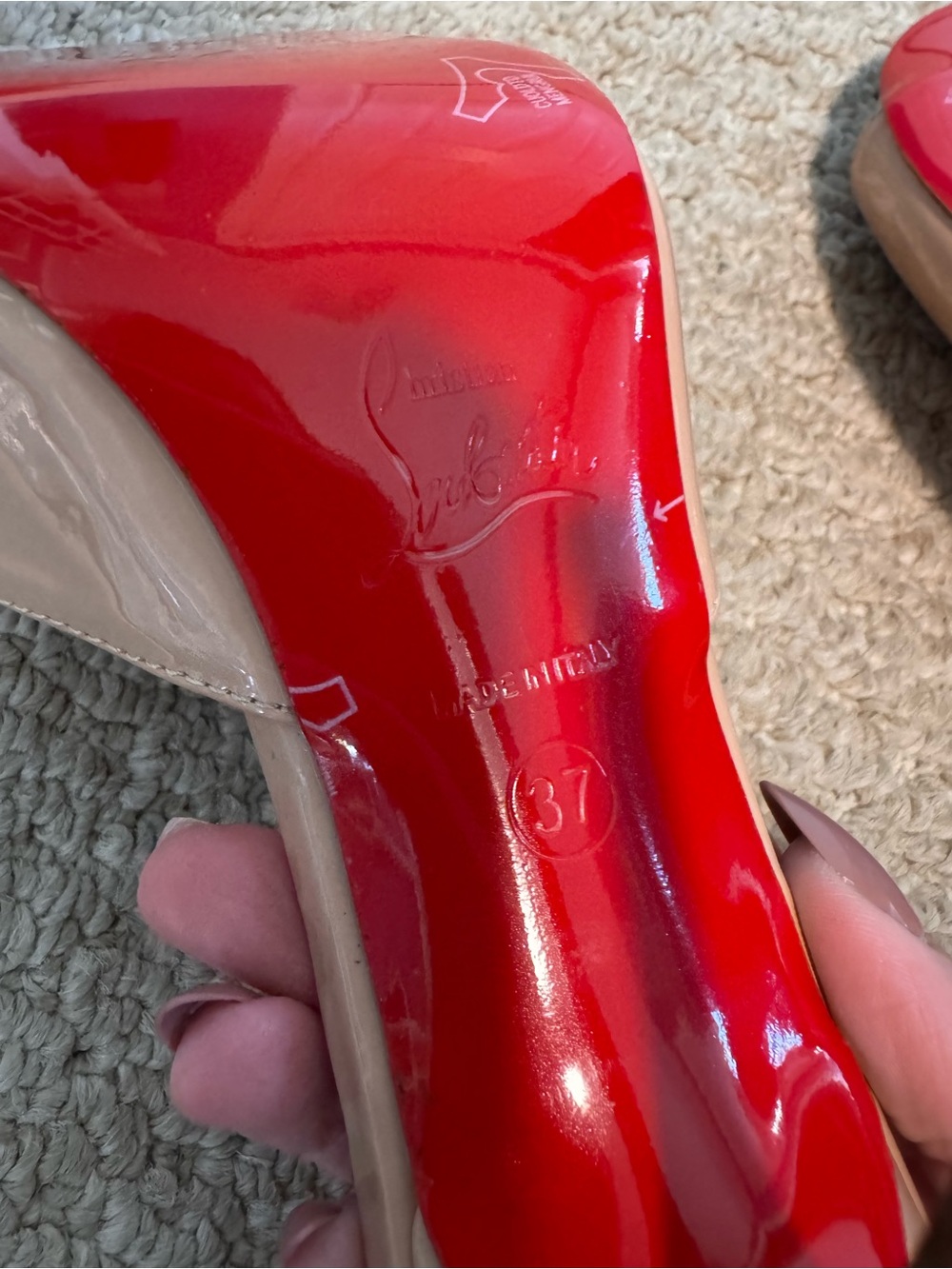 New Red Bottom Sandals - Picture 3 of 4